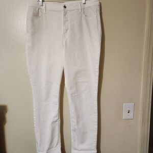 Old Navy Wow White Denim Jeans 16 Long High Rise